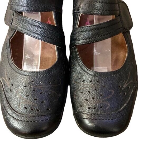 Ros Hommerson Chelsea Mary Jane Shoes Womens 8.5 SS Narrow Black Leather - Picture 14 of 16